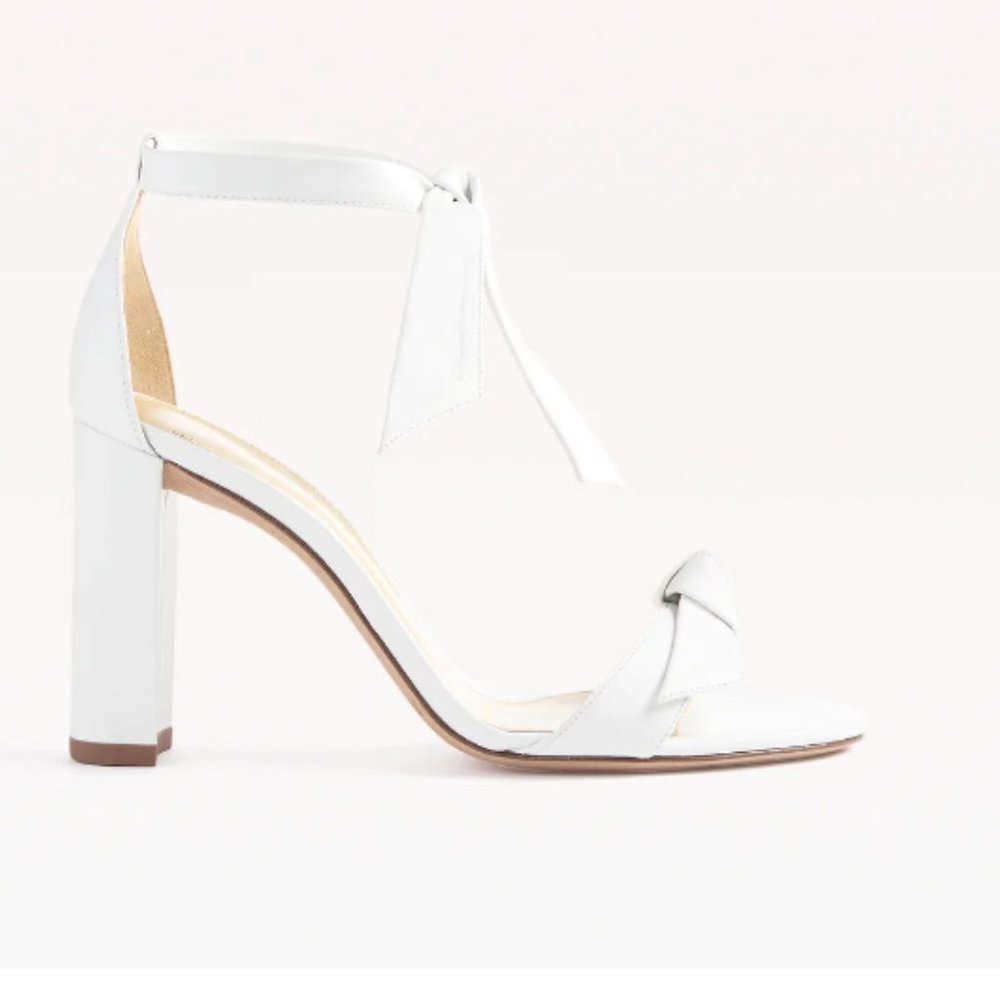 Alexandre Birman Clarita Block 90 White Sandal - Worn Once!!